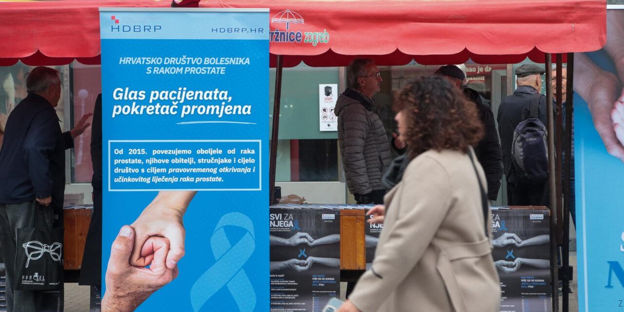 Zagreb: Javnozdravstvena akcija u organizaciji Hrvatskog društva bolesnika s rakom prostate