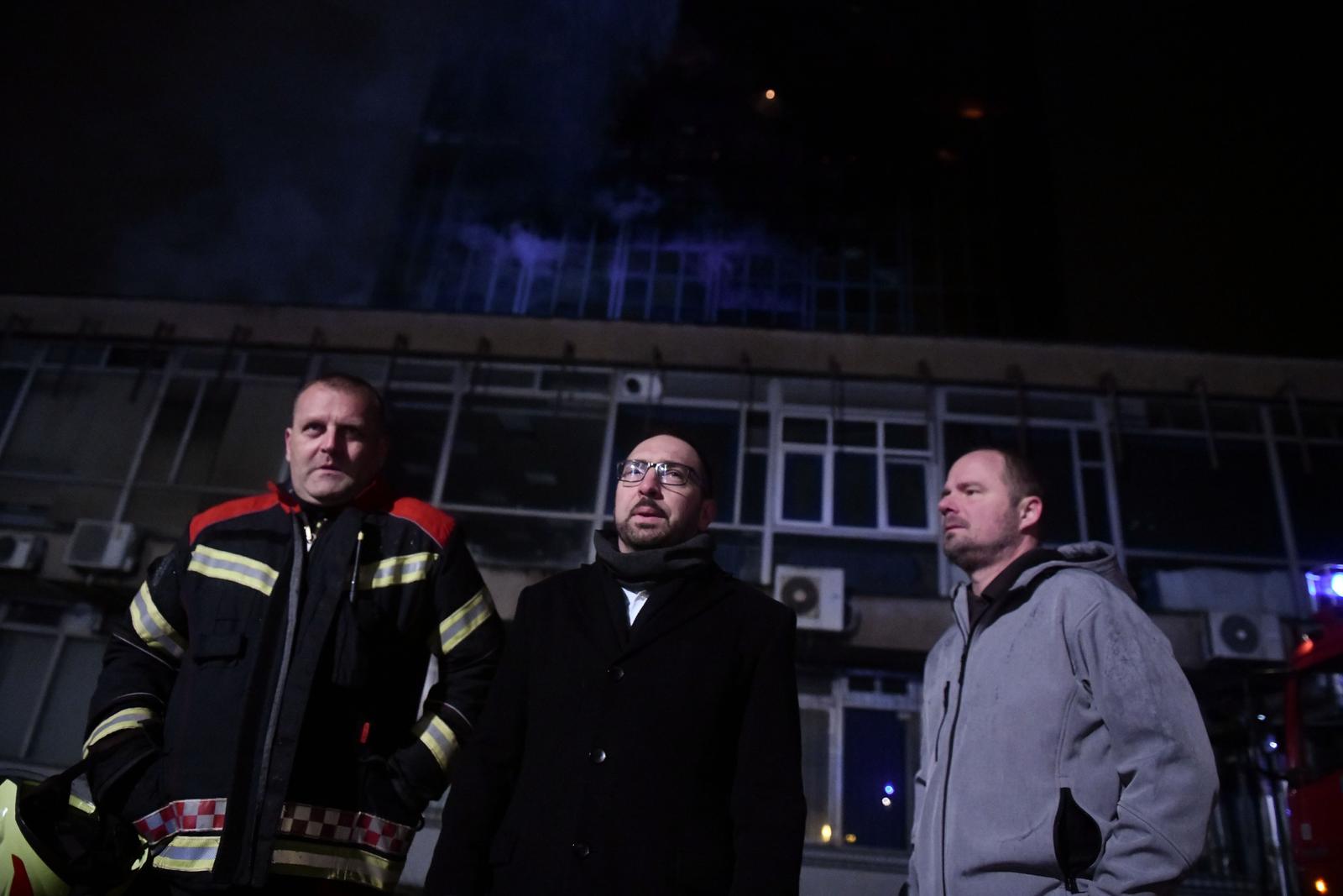 Zagreb: Tomasević je  dao izjavu vezano uz požar Vjesnikovog nebodera