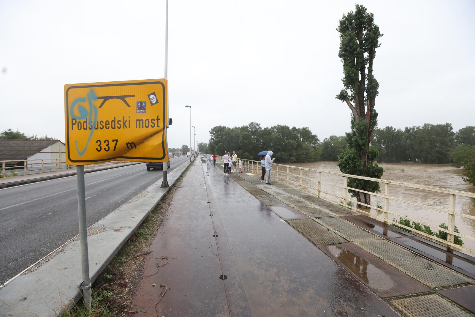 Zagreb: Poplavljeno područje oko Podsusedskog mosta