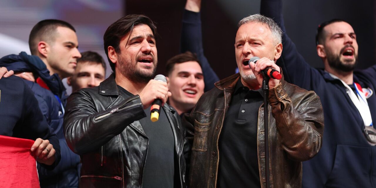 Zagreb: Marko Perković Thompson nastupio na svečanom dočeku hrvatske rukometne reprezentacije