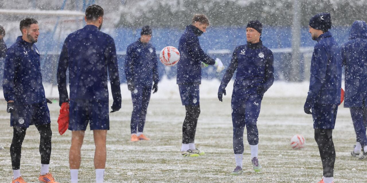 Trening GNK Dinamo na snijegu prije odlaska na pripreme u Čatež