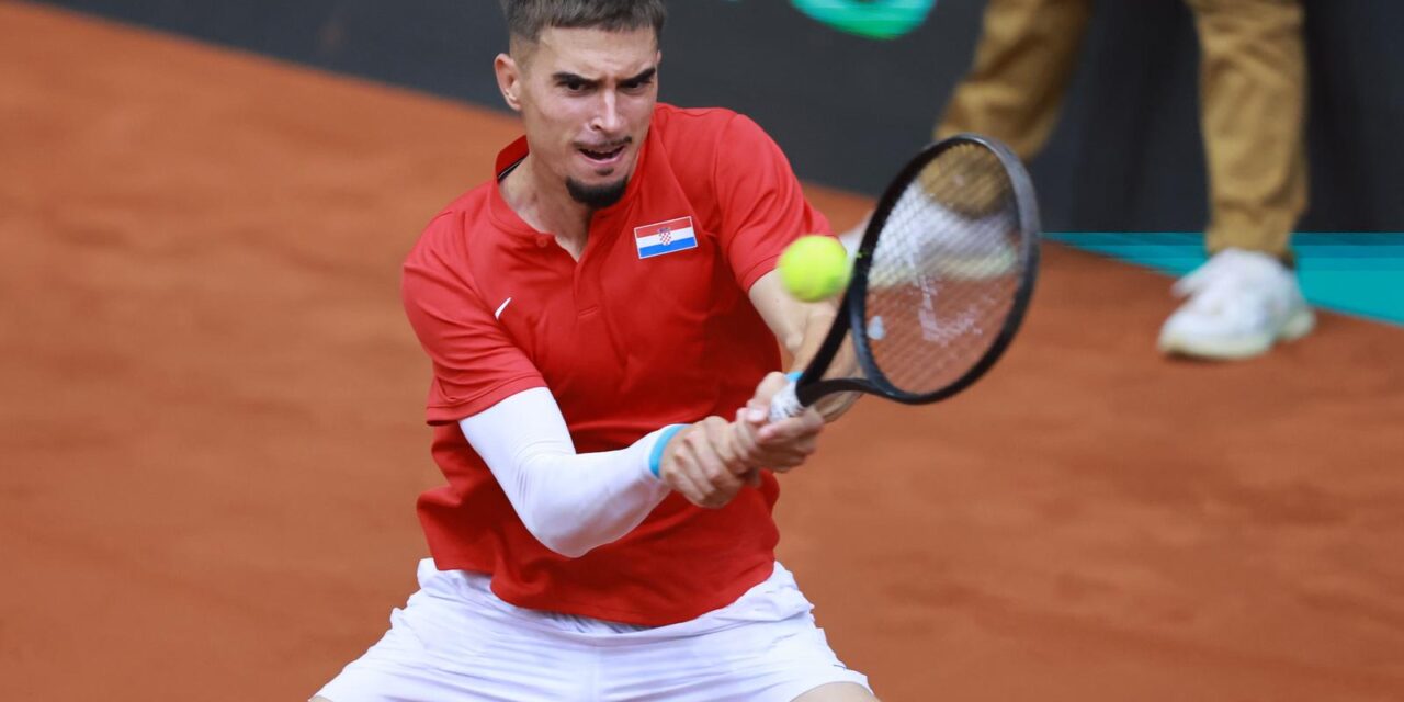 Osijek: Davis Cup, Hrvatska – Francuska, Dino Prižmić – Corentin Moutet