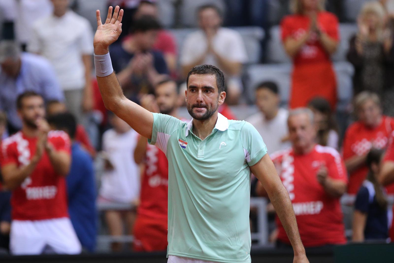 Osijek: Drugi dan Davis Cupa, Marin Čilić – Corentin Moutet
