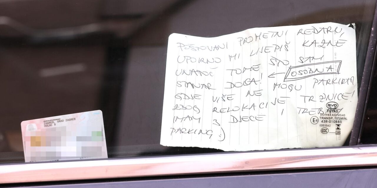 Zagreb: Neobičnom porukom protiv kazni za parkiranje