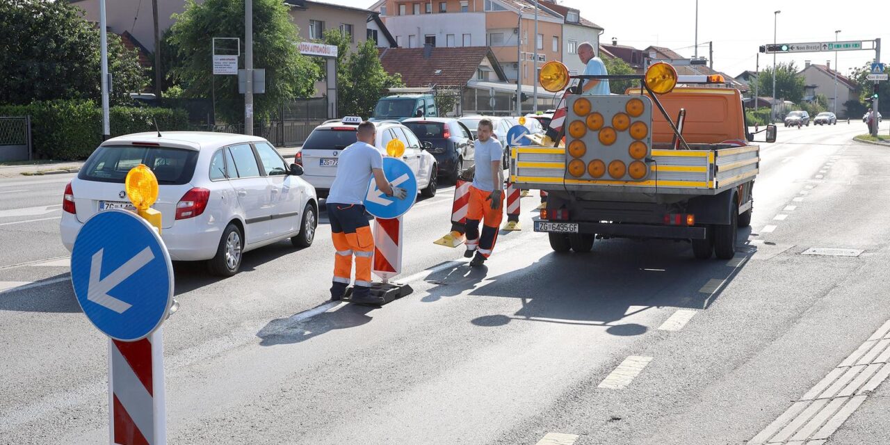 Zagreb: Počeli radovi na asfaltiranju južne kolne trake Zagrebačke ceste