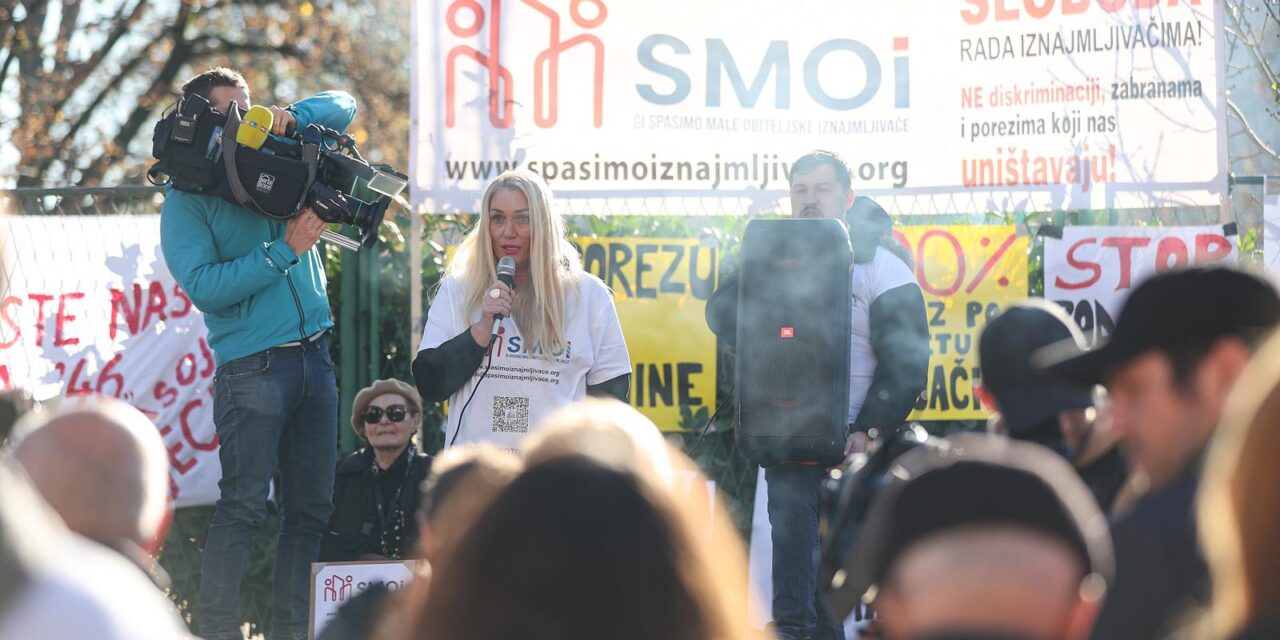 Zagreb: Prosvjed inicijative “Spasimo male obiteljske iznajmljivače”