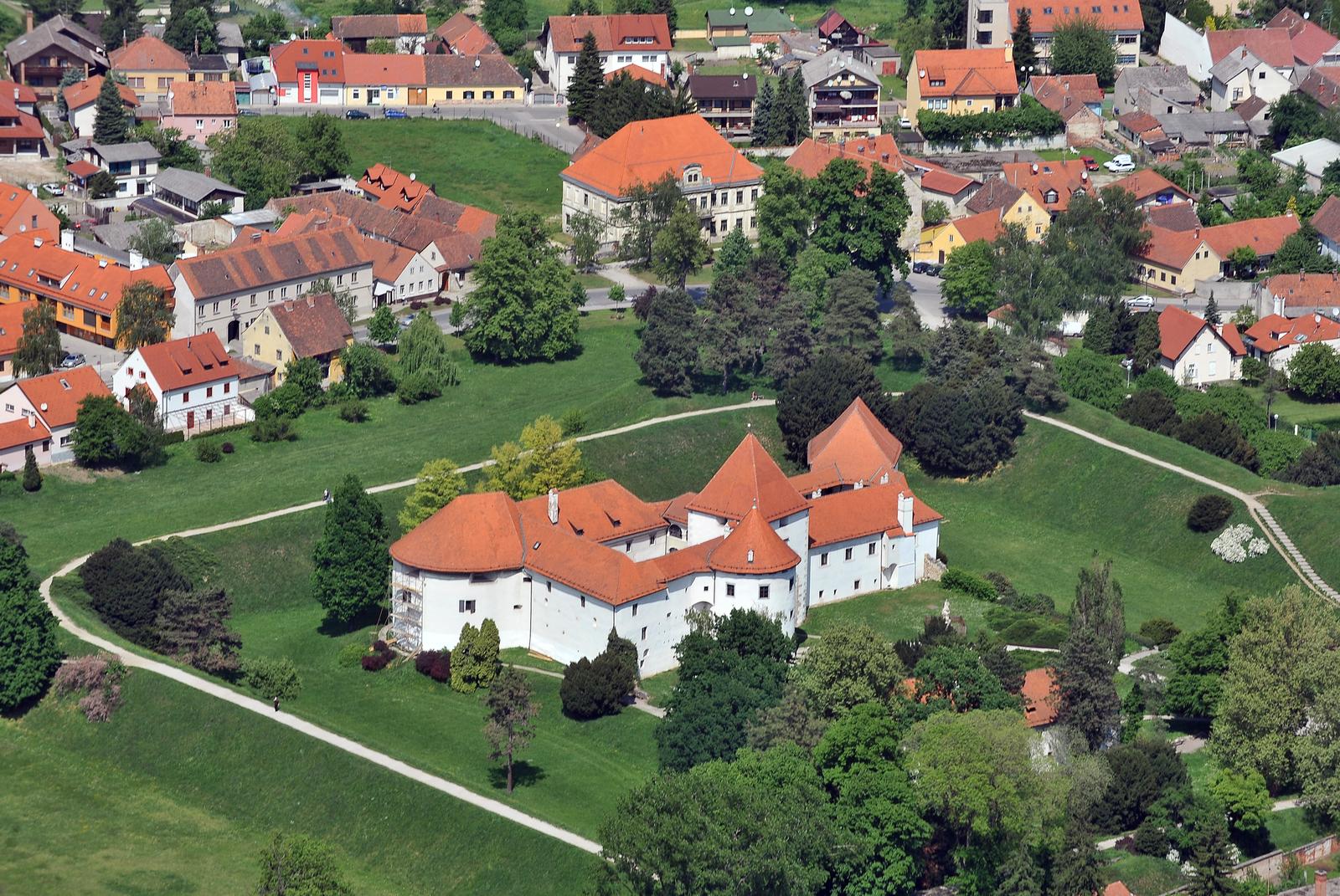 Vara�din: Pogled na Stari grad iz zraka