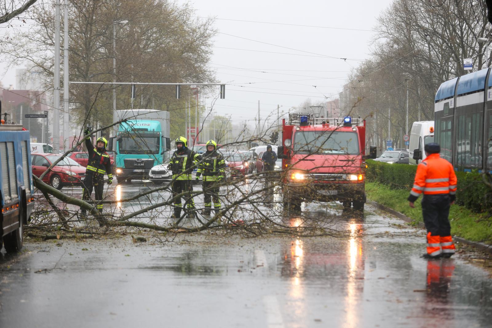 Zagreb: Zatvorena Vukovarska ulica  u smjeru zapada radi uklanjanja stabla