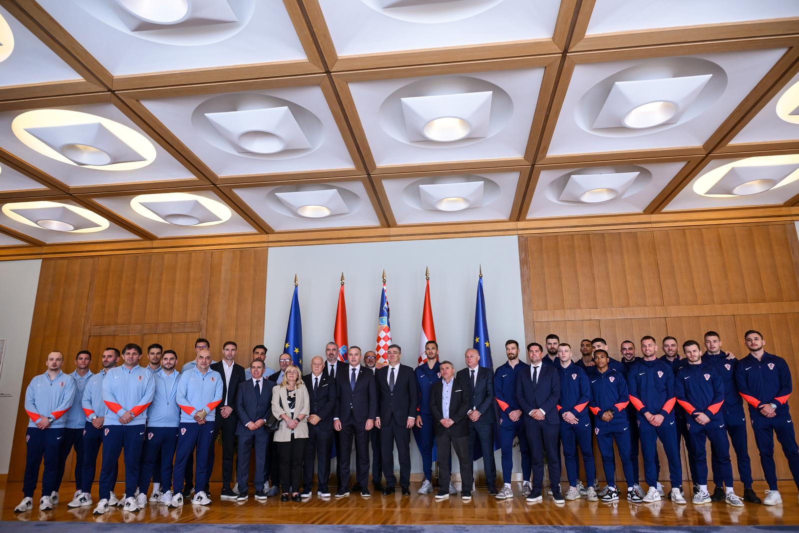 Zagreb: Predsjednik Republike Zoran Milanović  primio je brončanu reprezentaciju futsala