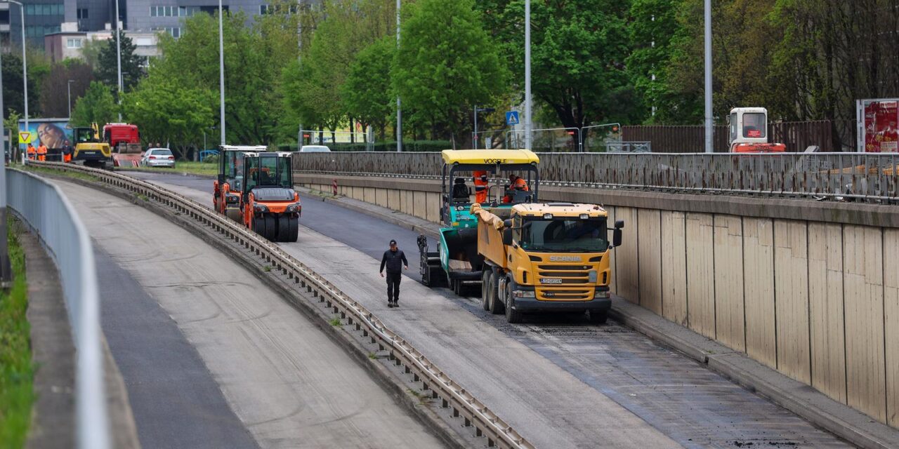 Zagreb: Počelo asfaltiranje podvožnjaka pored Vjesnikovog nebodara