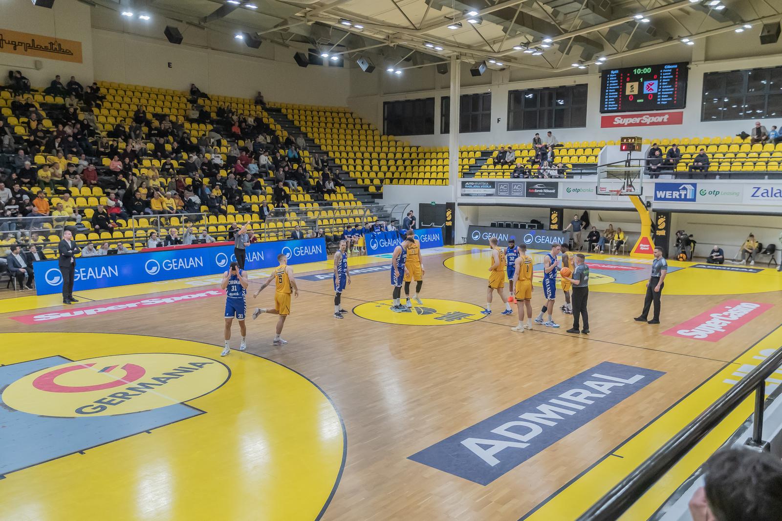 Susret Splita i Cibone u utakmici 16. kola SuperSport Premijer lige