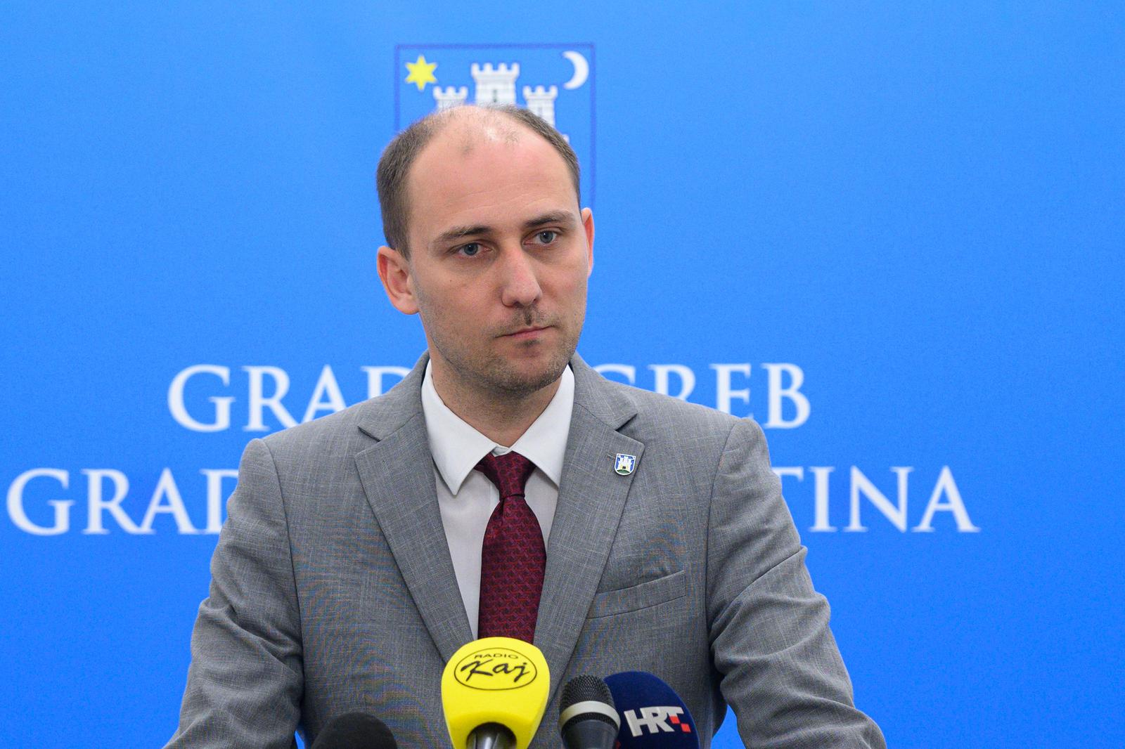 Zagreb: Predsjednik Gradske skupštine Matej Mišić održao konferenciju za medije uoči 10. sjednice