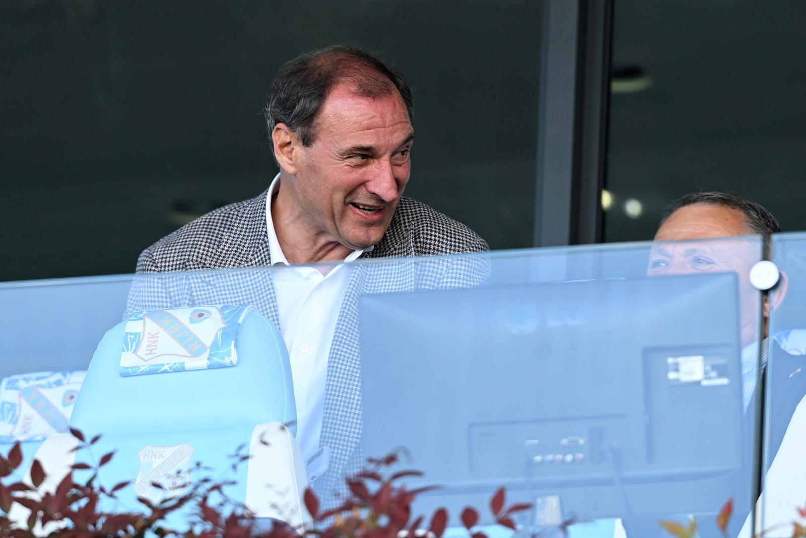 Rijeka: Gosti u lo�i tijekom susreta Rijeke i Dinama u drugoj utakmici finala SuperSport Hrvatskog nogometnog kupa