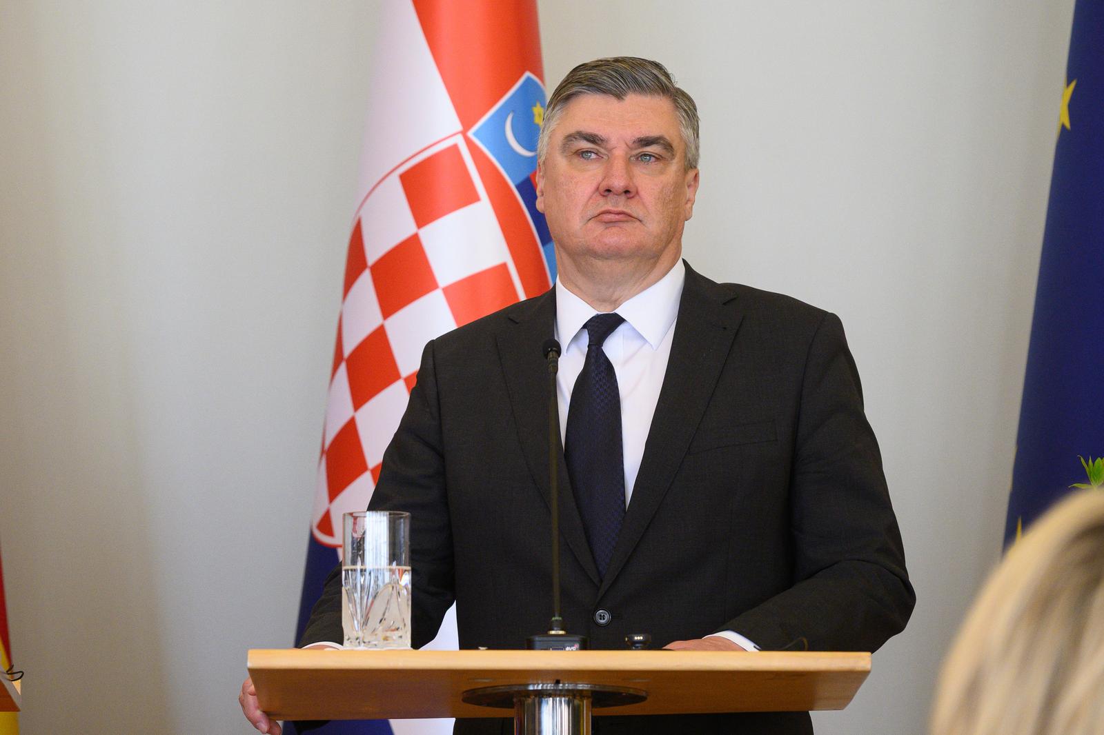 Zagreb: Izjave za medije predsjednice Sjeverne Makedonije Gordane Siljanovske-Davkove i Zorana Milanovića
