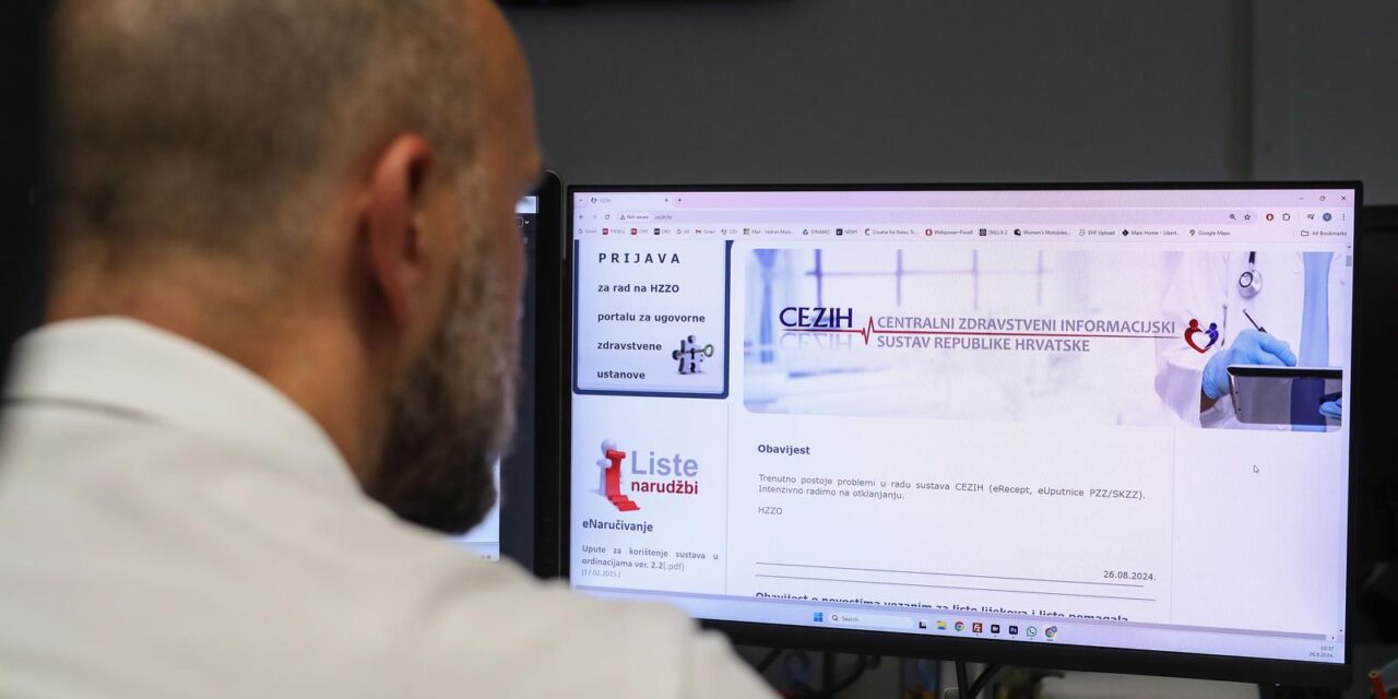 Sustav CEZIH za izdavanje eRecepata i eUputnica ponovno ima tehničke probleme