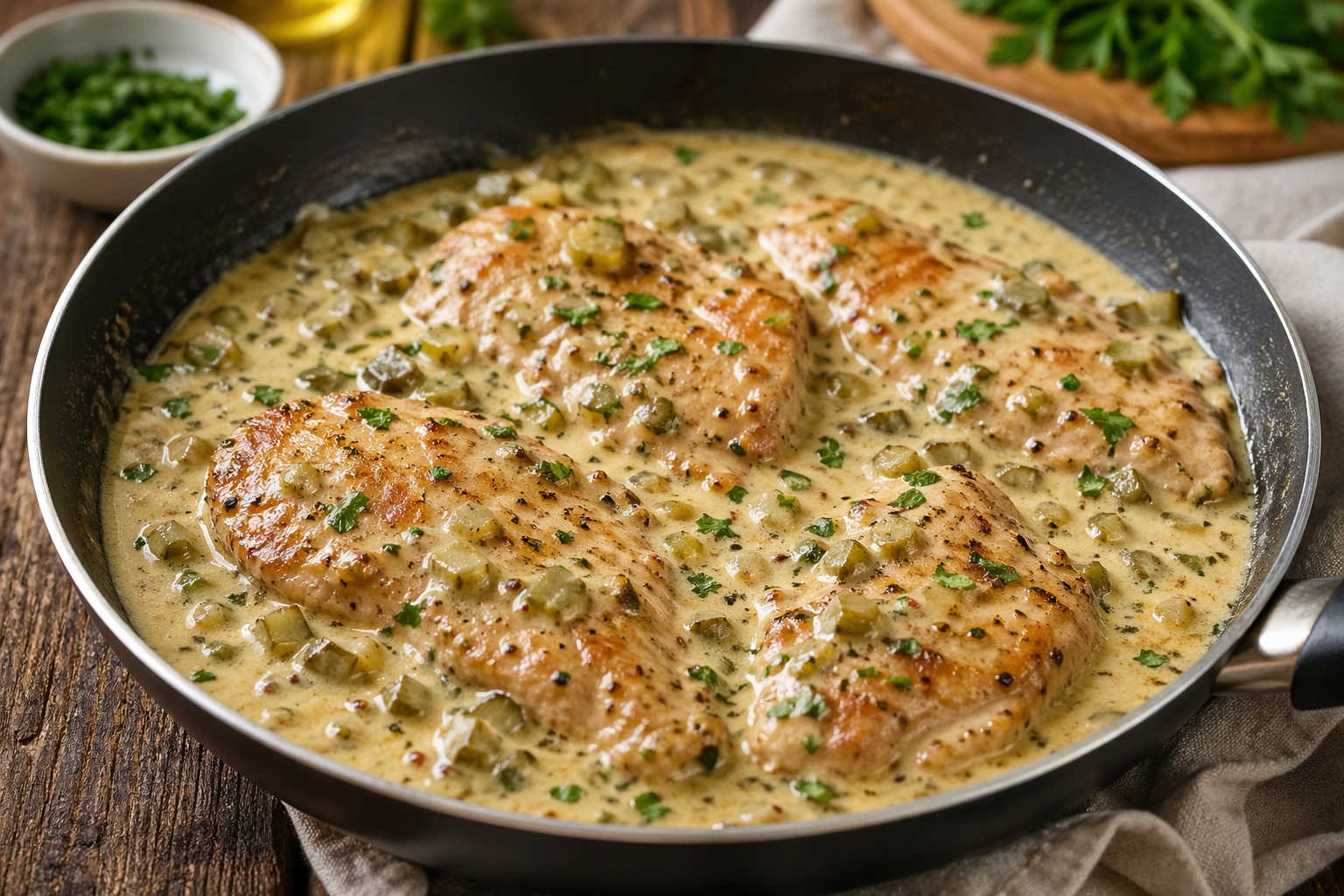 pileći file u kremastom umaku