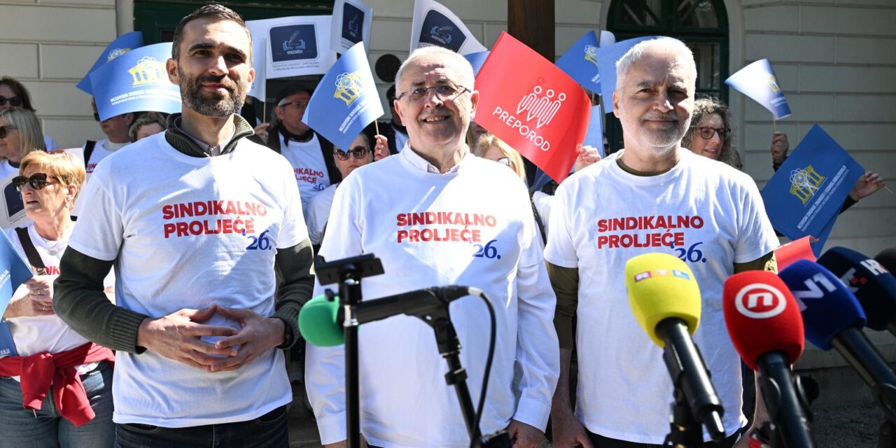 Zagreb: Konferencija za novinare tri obrazovna sindikata u povodu Međunarodnog praznika