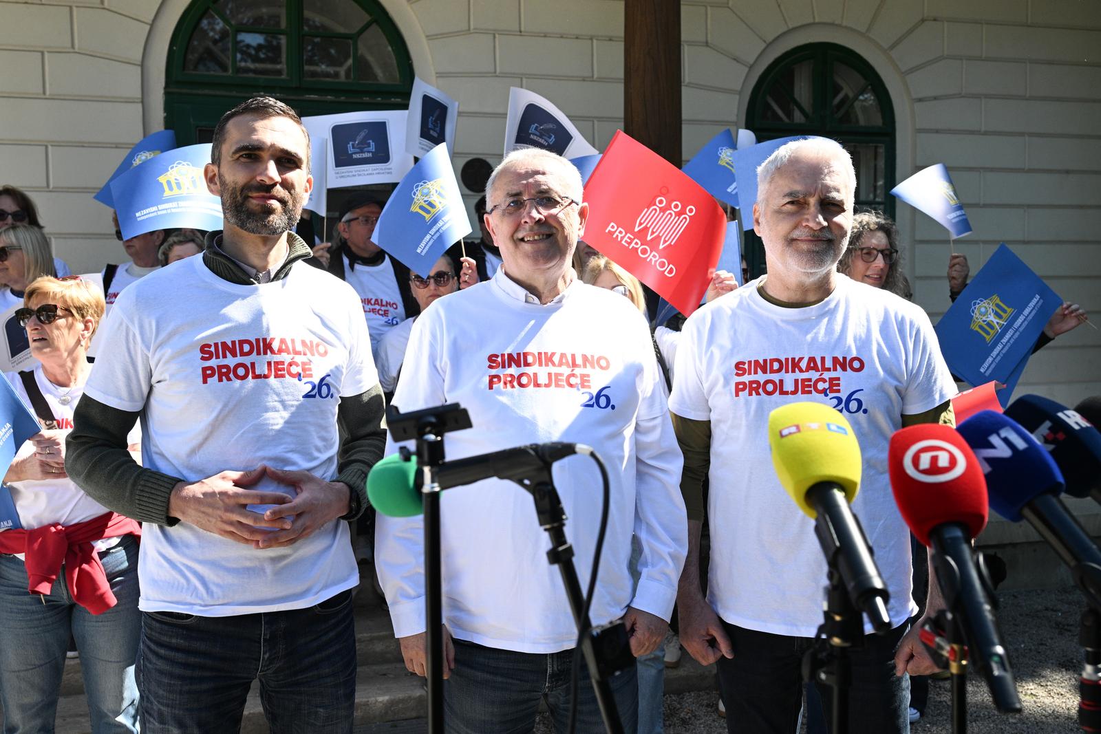 Zagreb: Konferencija za novinare tri obrazovna sindikata u povodu Međunarodnog praznika
