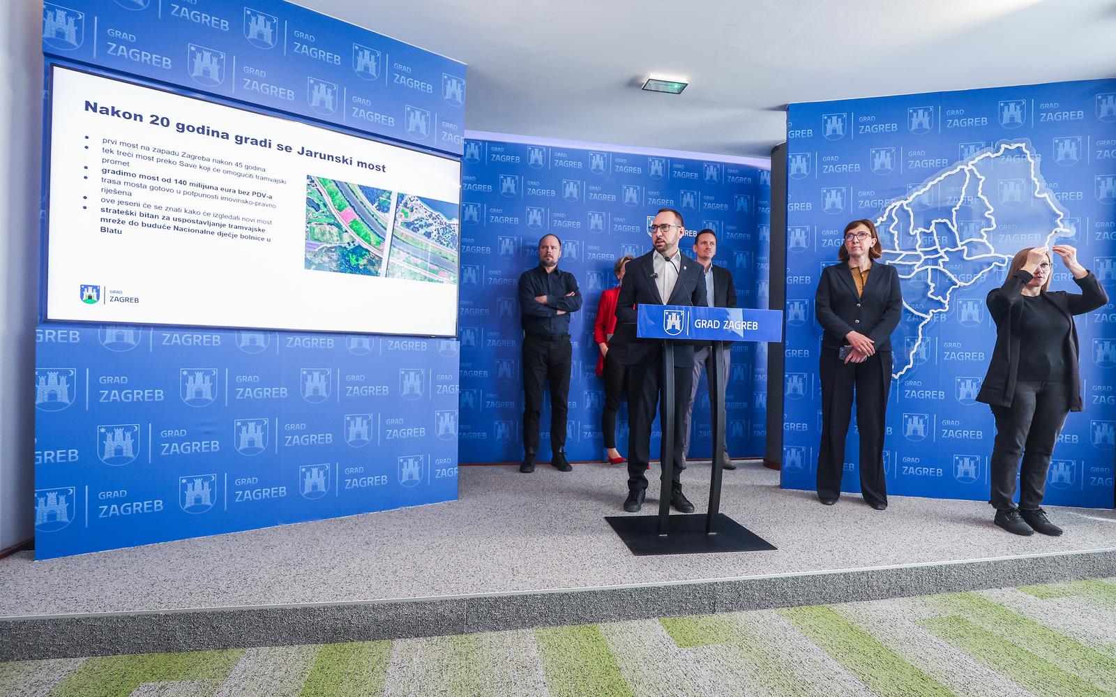 Zagreb: Gradona?elnik Toma�evi? o izgradnji Jarunskog mosta