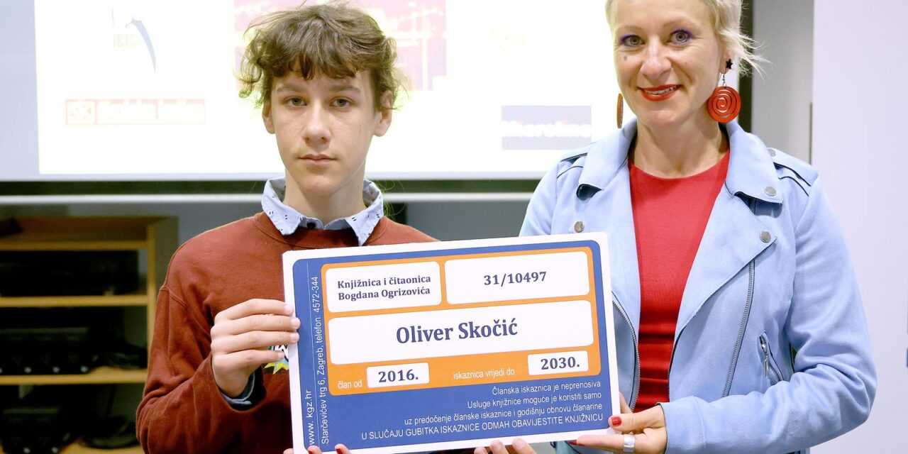 Zagreb: Oliver Skočić je najčitatelj godine Knjižnica grada Zagreba