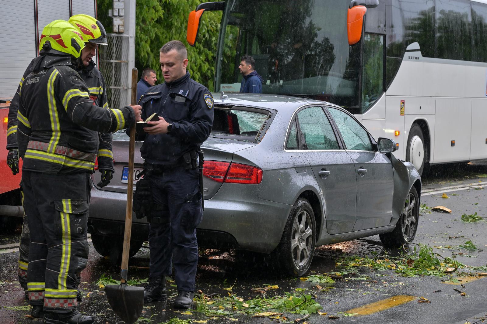 Zagreb: Palo stablo na Maksimirskoj, blokiran promet, vatrogasci na terenu