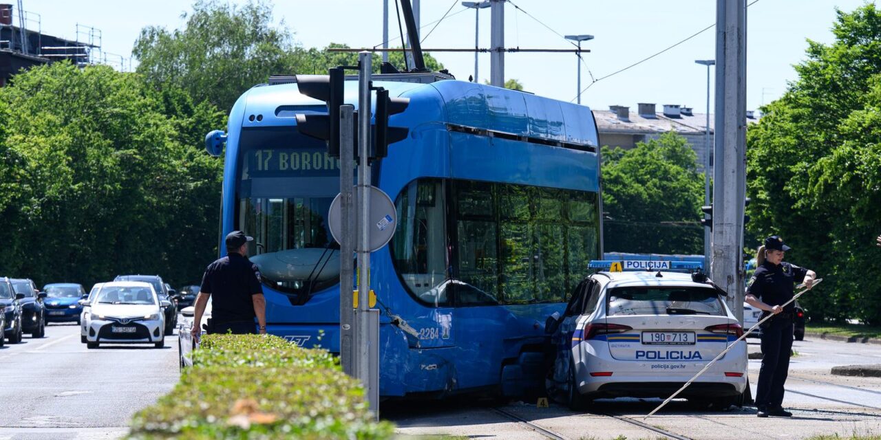 Zagreb: Sudarili se tramvaj i policijski auto