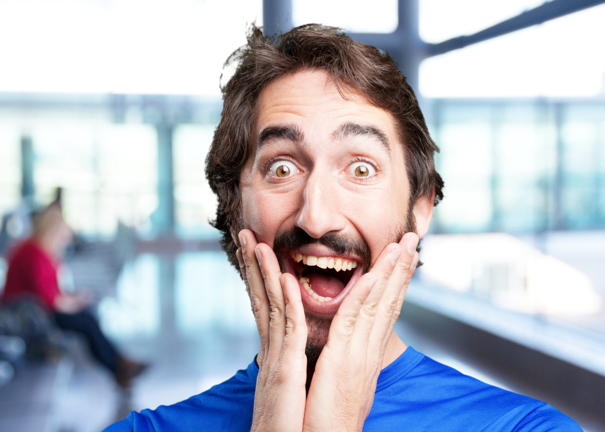 crazy sports man.funny expression