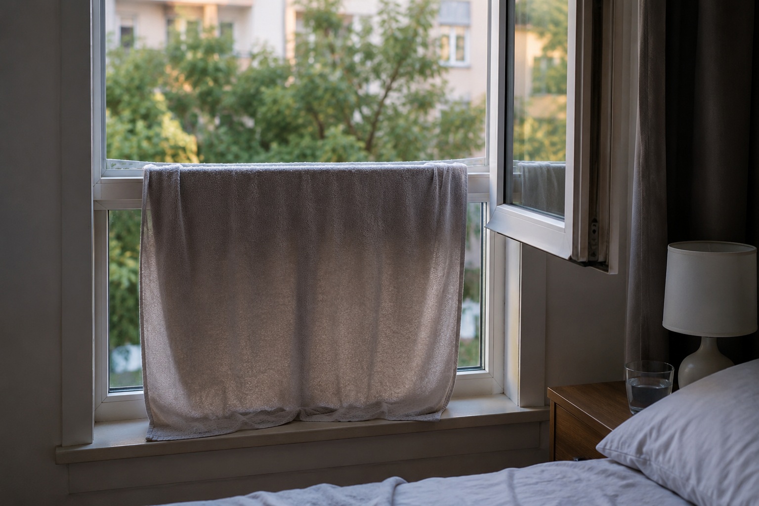 spavaća soba ručnik prozor
