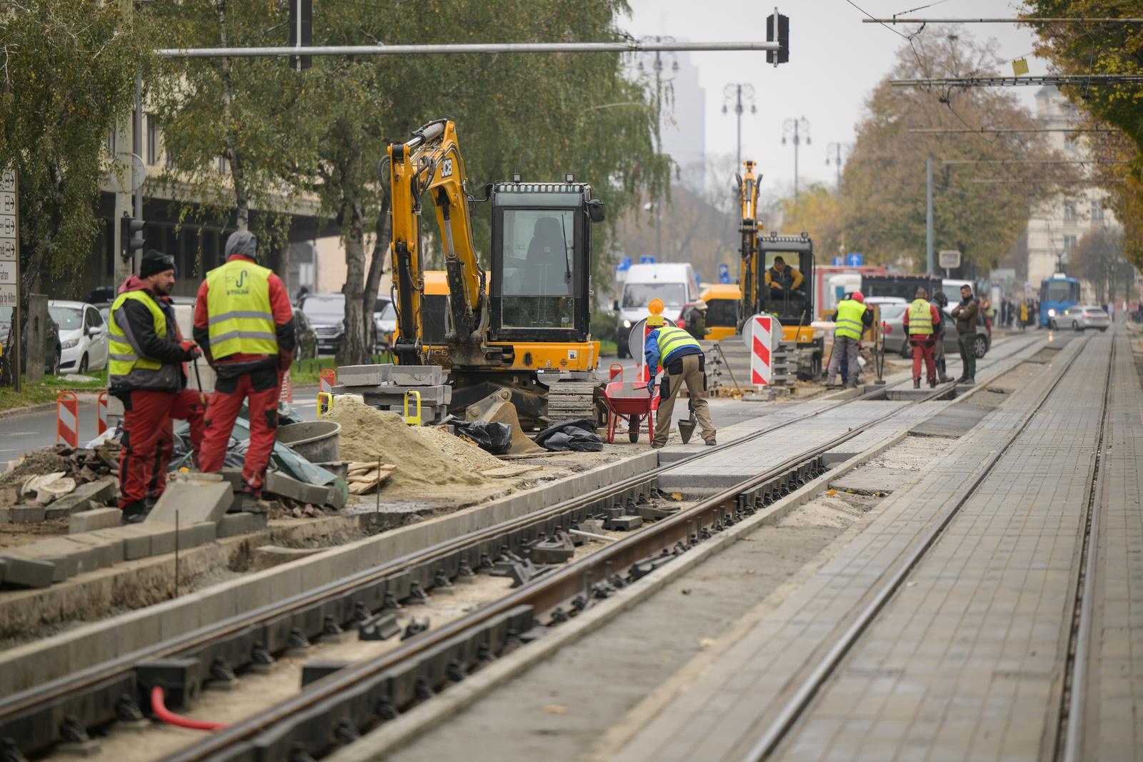 Zagreb: Radovi obnove tračnica na Branimirovoj