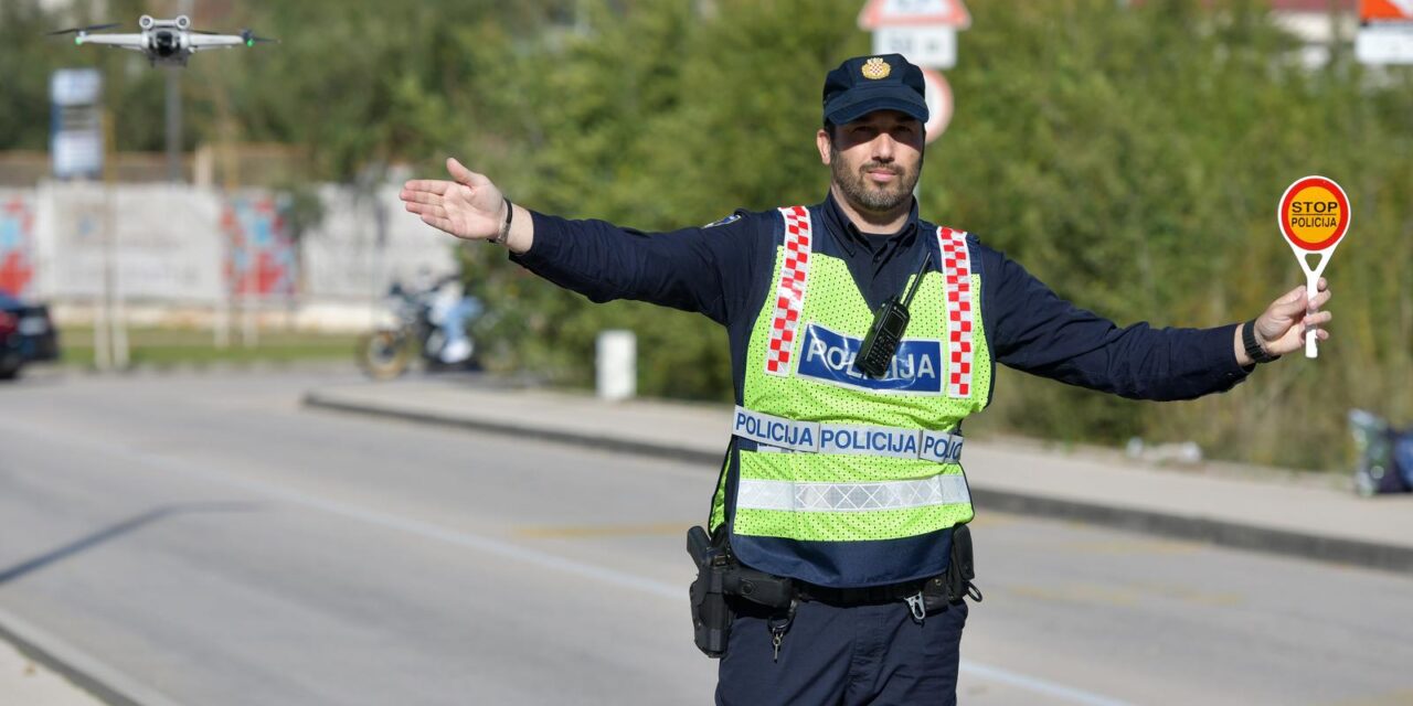 �ibenik: U policijskoj akciji kontrole prometa uklju?eni prvi put i dronovi