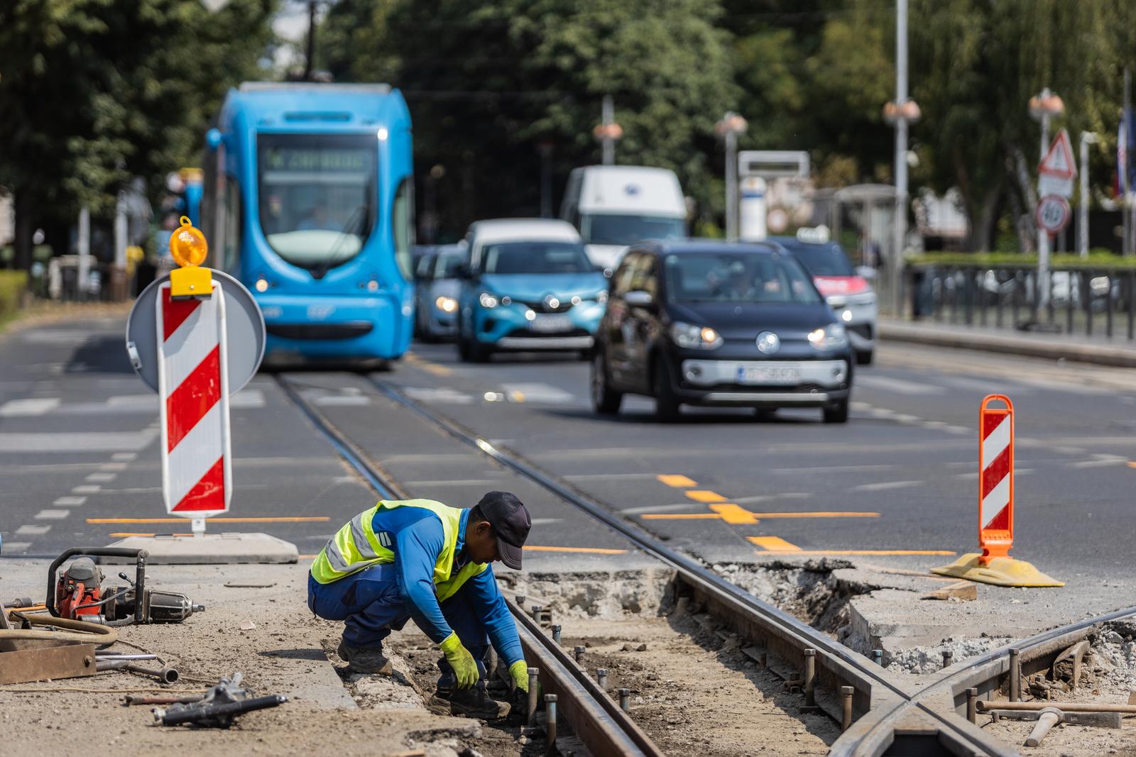Zagreb: Radovi na tramvajskoj pruzi na križanju Vukovarske i Savske