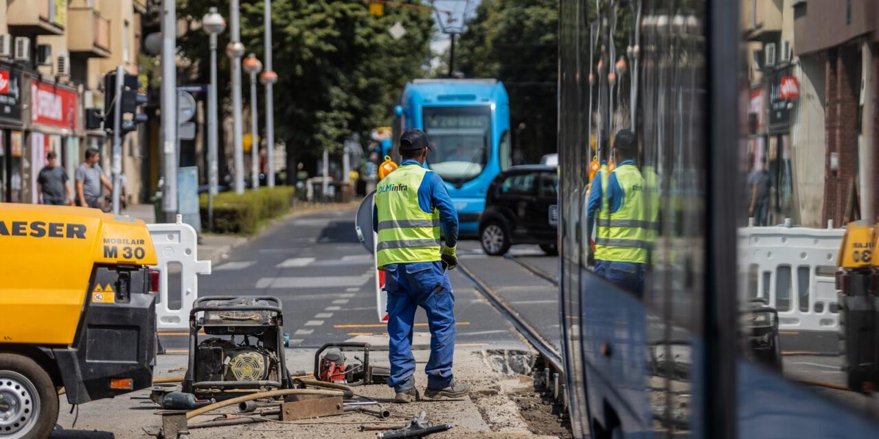 Zagreb: Radovi na tramvajskoj pruzi na križanju Vukovarske i Savske