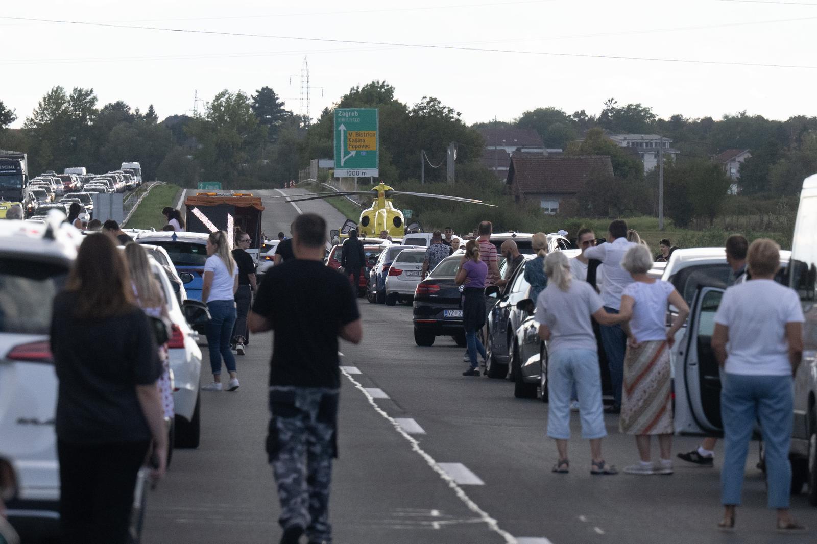 Sveti Ivan Zelina: Sudar automobila i motora na autocesti A4 u smjeru Zagreba