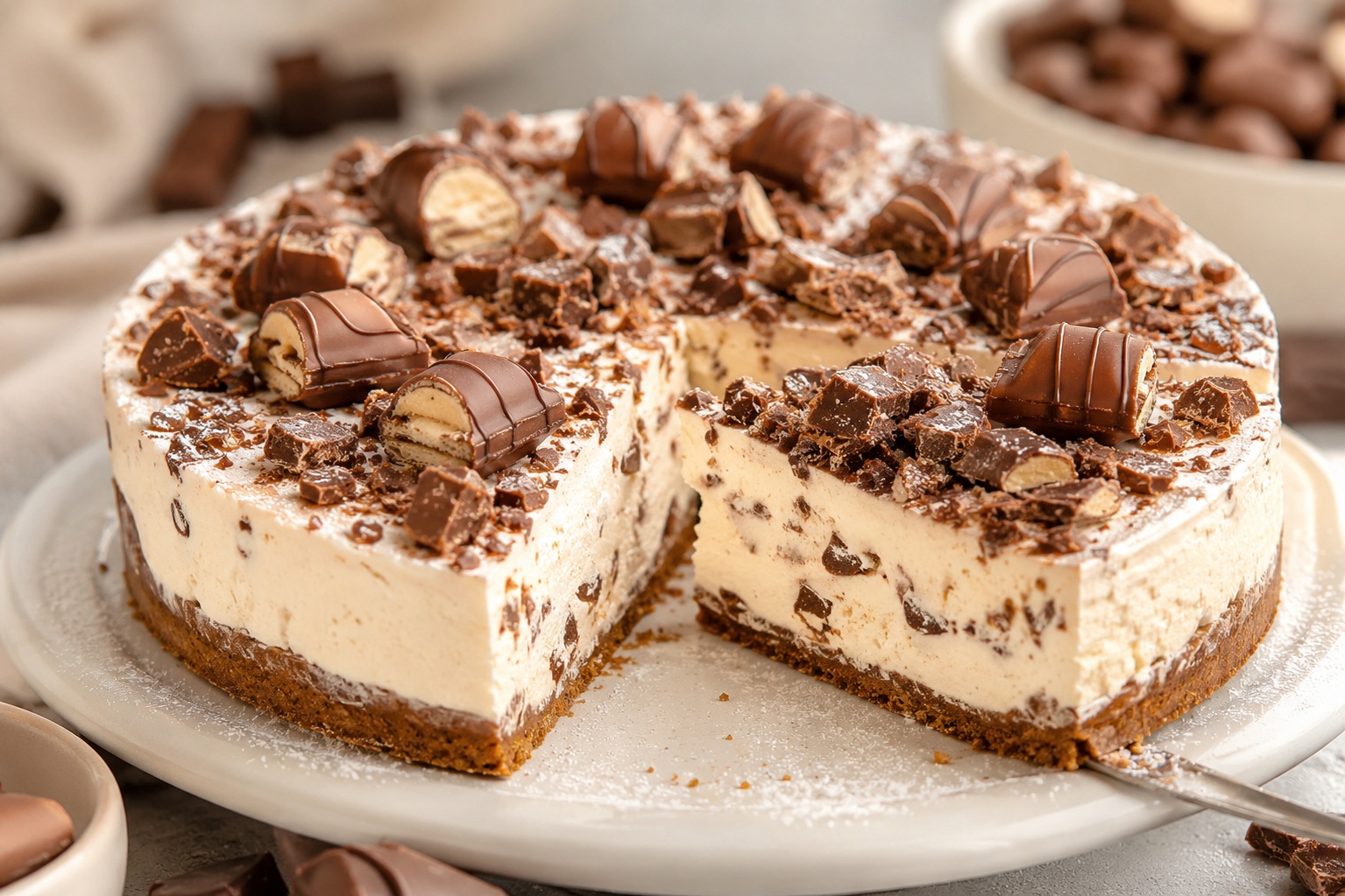 kinder bueno cheesecake