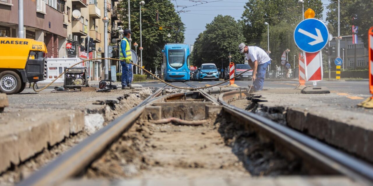 Zagreb: Radovi na tramvajskoj pruzi na križanju Vukovarske i Savske