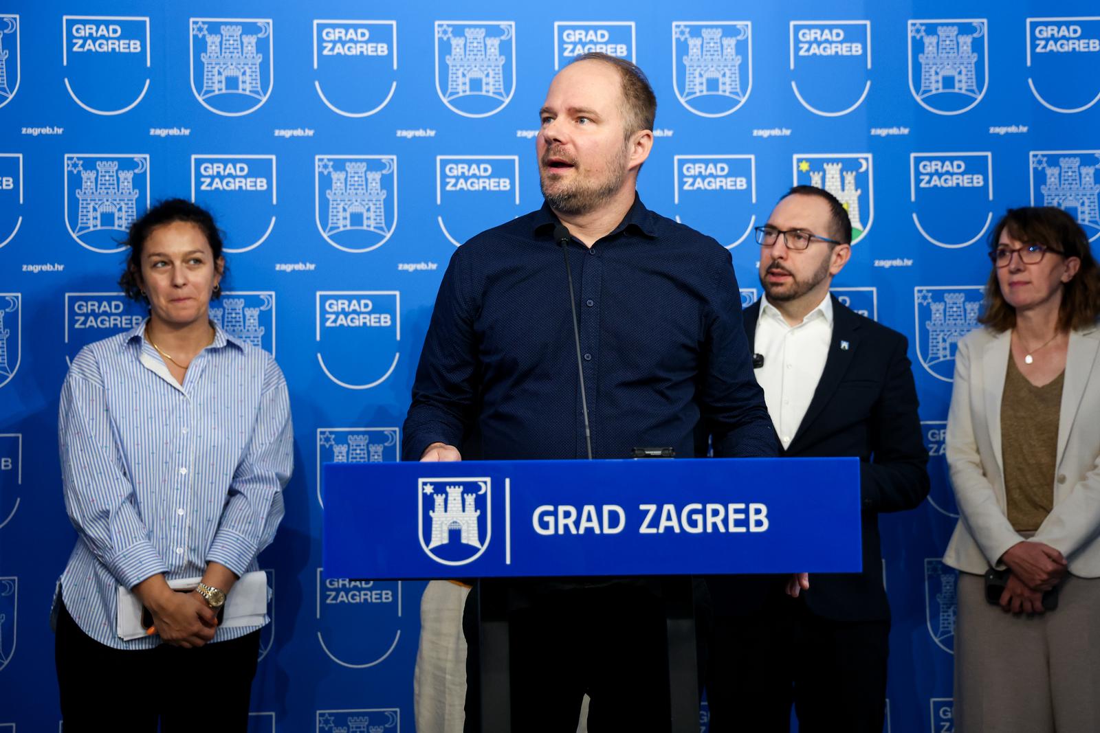Zagreb: Tomislav Tomašević održao konferenciju za medije o obnovi grada