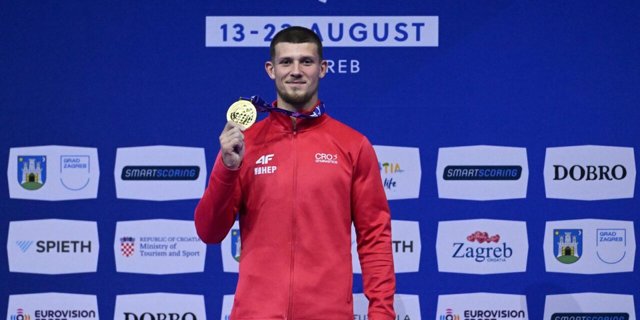 Zagreb: Illia Kovtun osvojio zlato u ručama na Europskom prvenstvu u gimnastici 2026.