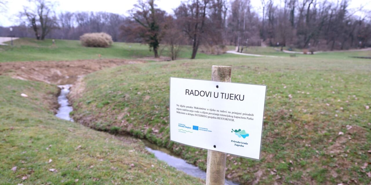 Zagreb: Radovi u parku Maksimir vraćaju potoku prirodno meandriranje