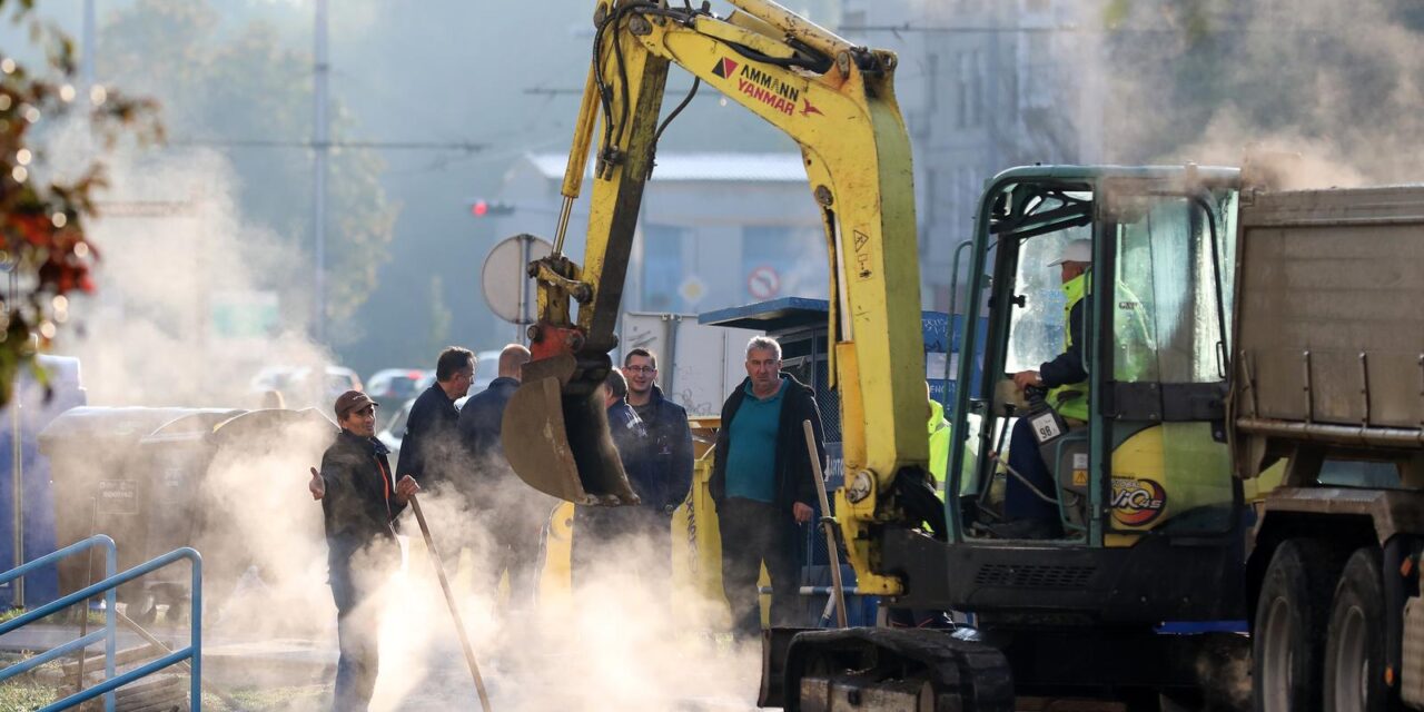 Dio Zagreba bez grijanja i tople vode, pukla cijev vrelovoda na Horvaćanskoj cesti