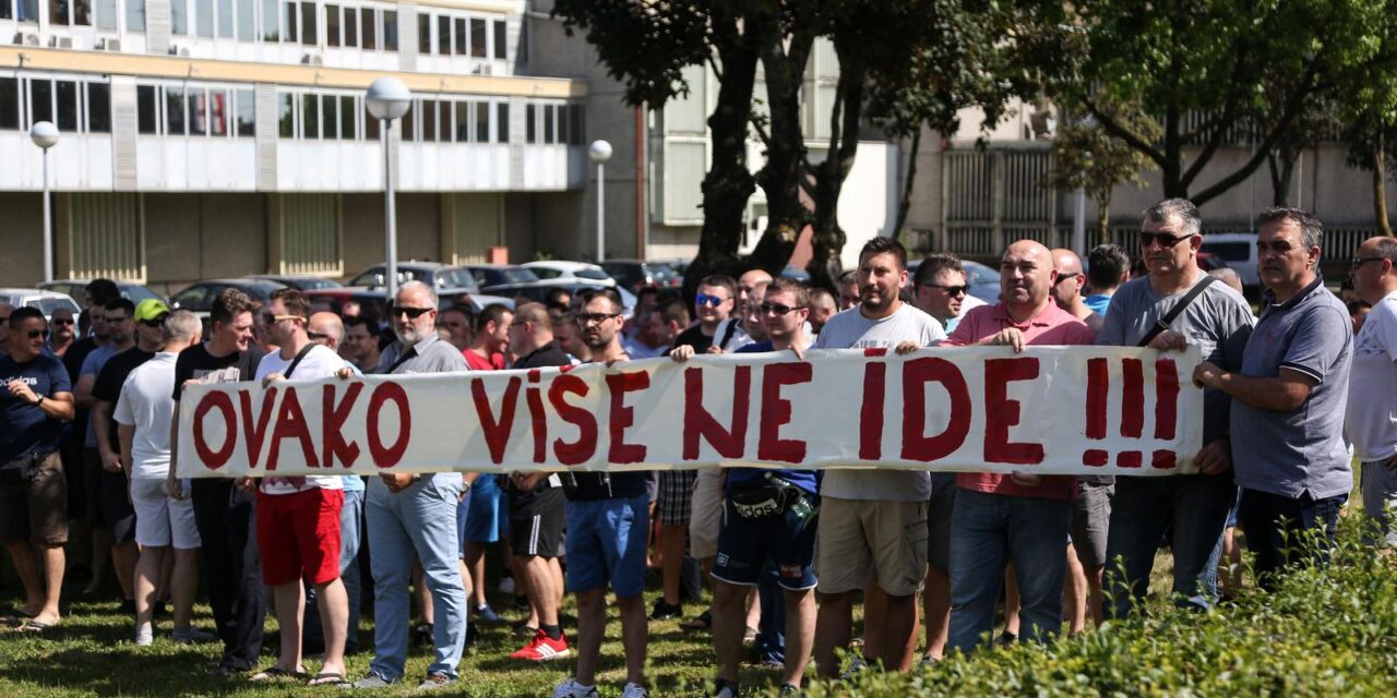 Zagreb: Prosvjed pravosudnih policajaca ispred zatvora Remetinec
