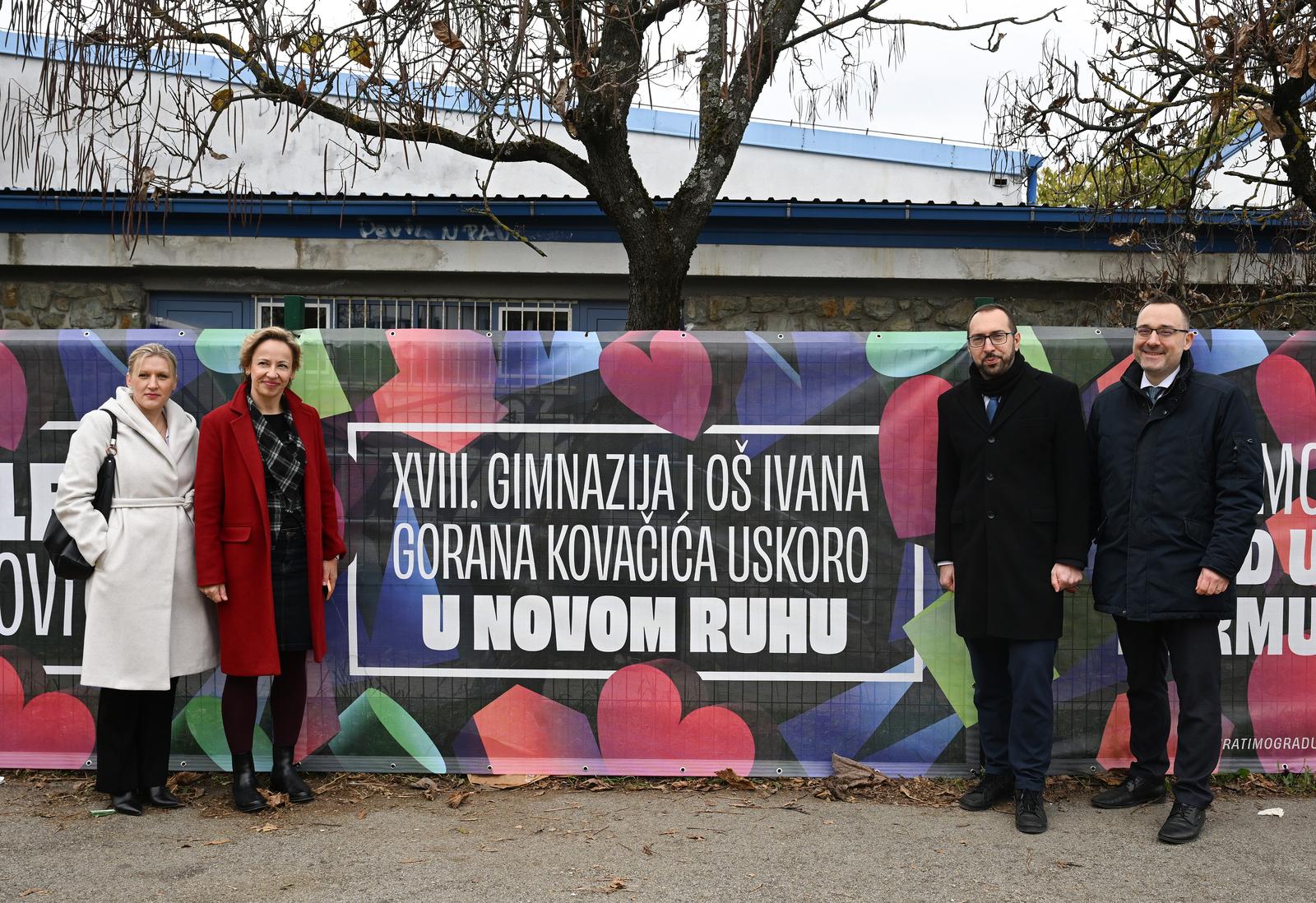 Zagreb: Počinje obnova XVIII. gimnazije i OŠ Ivana Gorana Kovačića na Šalati