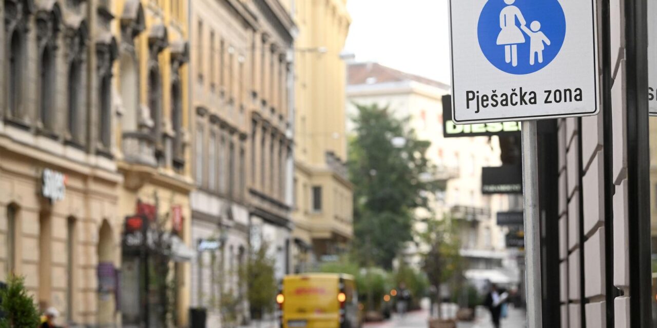 Zagreb: Masarykova puna dostavnih vozila iako je pješačka zona