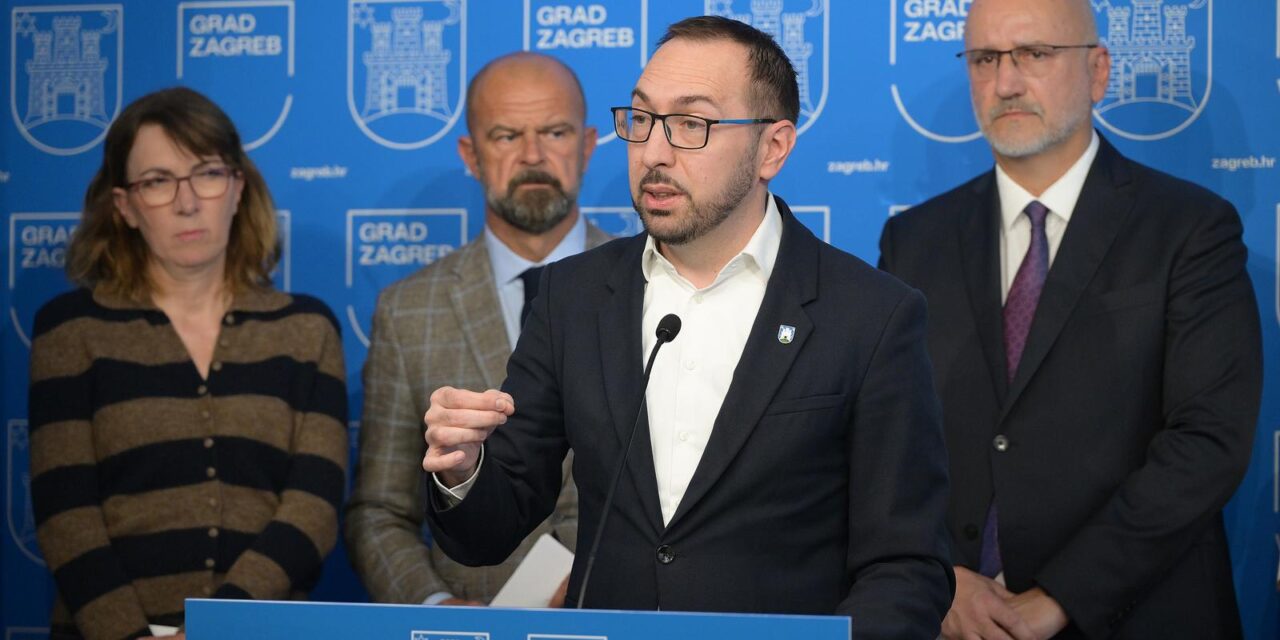 Zagreb: Tomislav Tomašević i predsjednici uprava Zagrebačkog holdinga i ZET-a održali konferenciju za medije