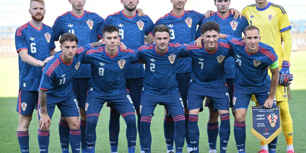 Varaždin: Hrvatska U-21 reprezentacija pobijedila Mađarsku 3:1, Jagušić zabio tri gola