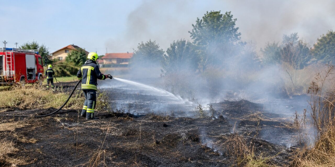požar zemljište polje vatrogasci