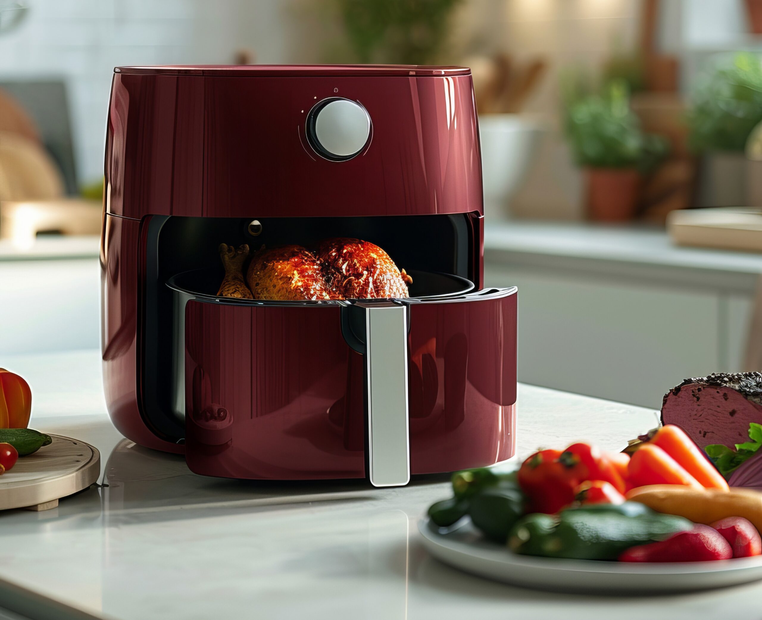 view-modern-air-fryer-with-food
