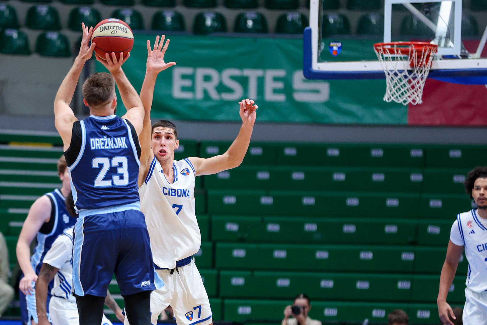 Utakmica ABA lige: KK Cibona – KK Slovan.