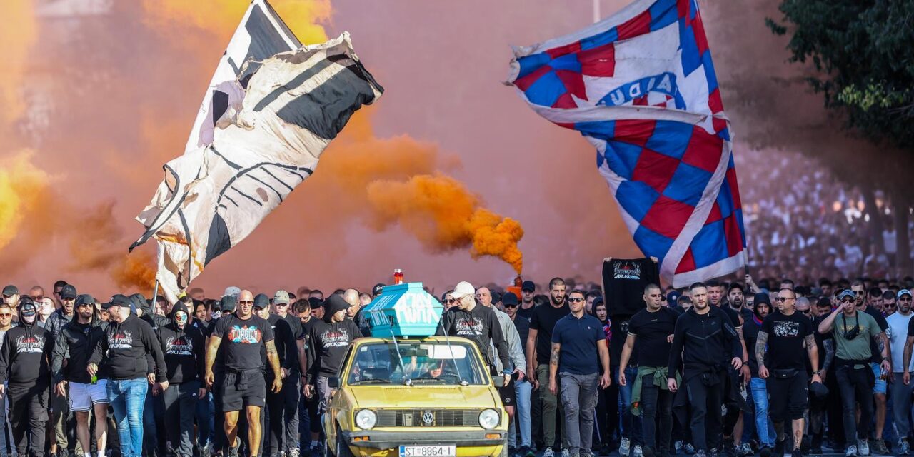 Split: Korteo Torcide prema stadionu Poljud