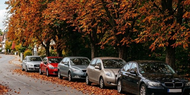 automobil parkiranje jesen
