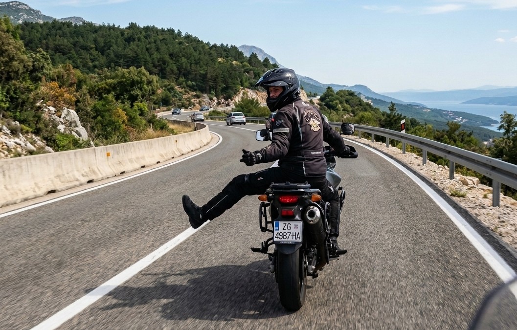 motociklist noga zahvala promet